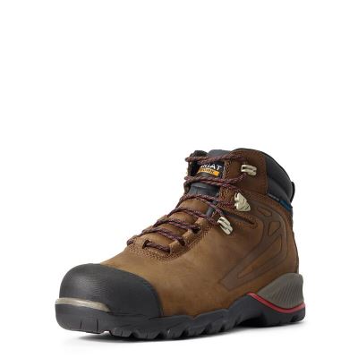 Ariat Work: Rebar Off-Road 6" Waterproof Carbon Toe Zapatos de Seguridad Hombre - Marrones (YGEZV408